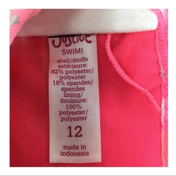 #025 Justice ruffle pink& silver sparkly bikini Swimsuit - Picture 11 of 12